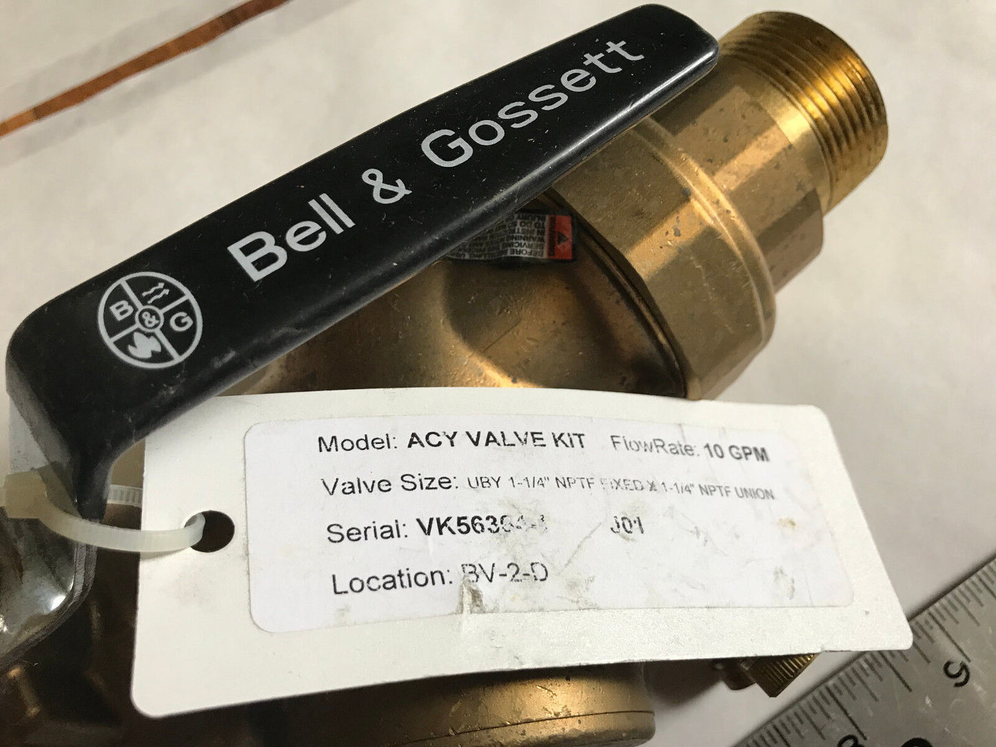 Bell&Gossett Acy Valve Kit,25 32 40,10Gpm,B&G Autoflow Union 1" 1 1/4" 1 1/2",St