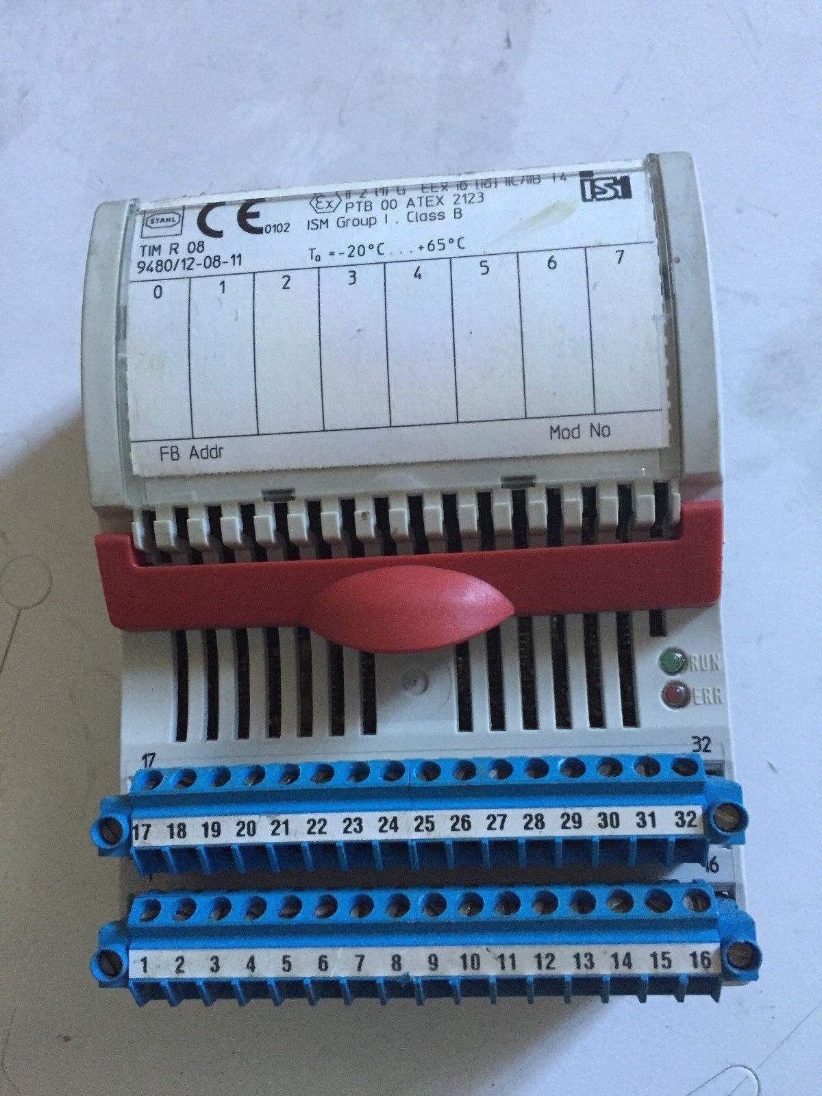 Stahl Tim R 08 9480/12-08-11 Temperature Input Module 8 Channel,9480 12-08-11,Ee