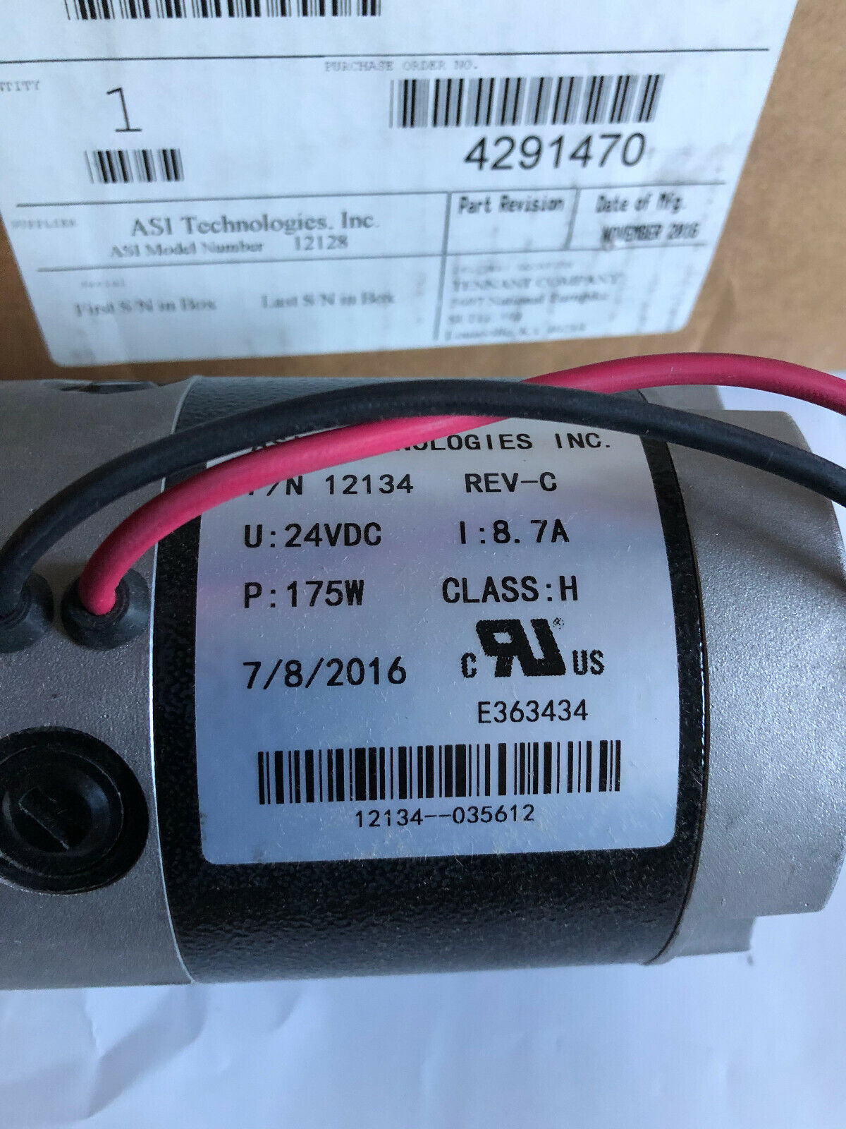 New Asi Technologies 12134,Asi 12134 Motor,Eb