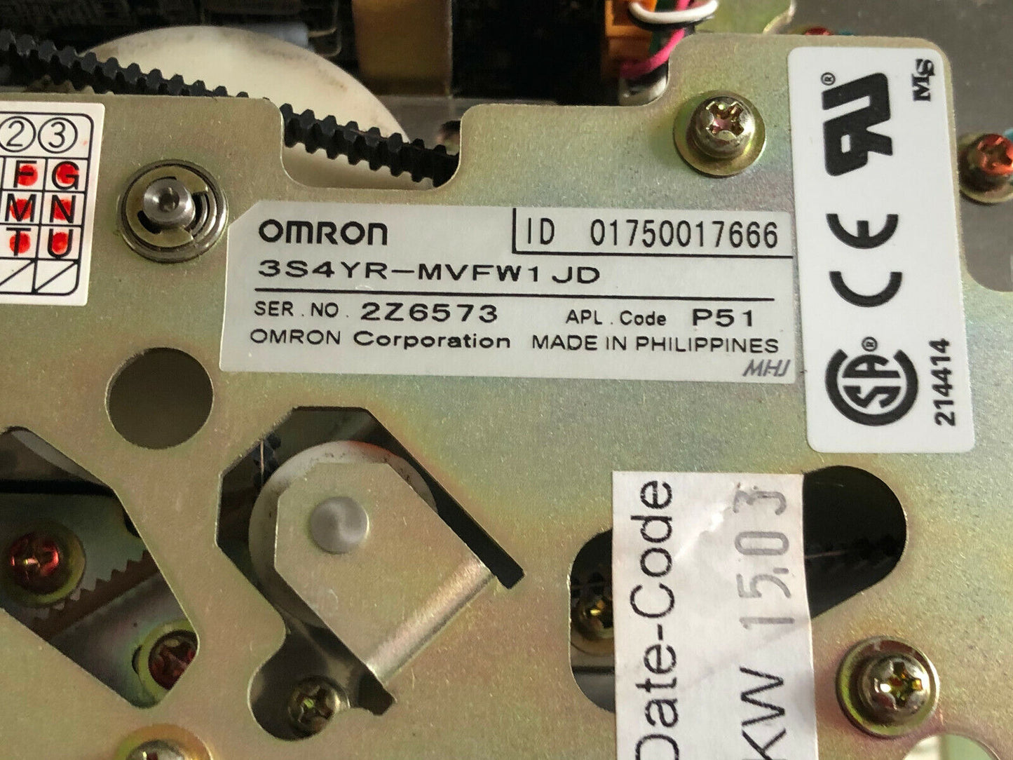 Omron 3S4yr-Mvfw1-Jd H074 Card Reader (Pim #3912175-6) ,Cf