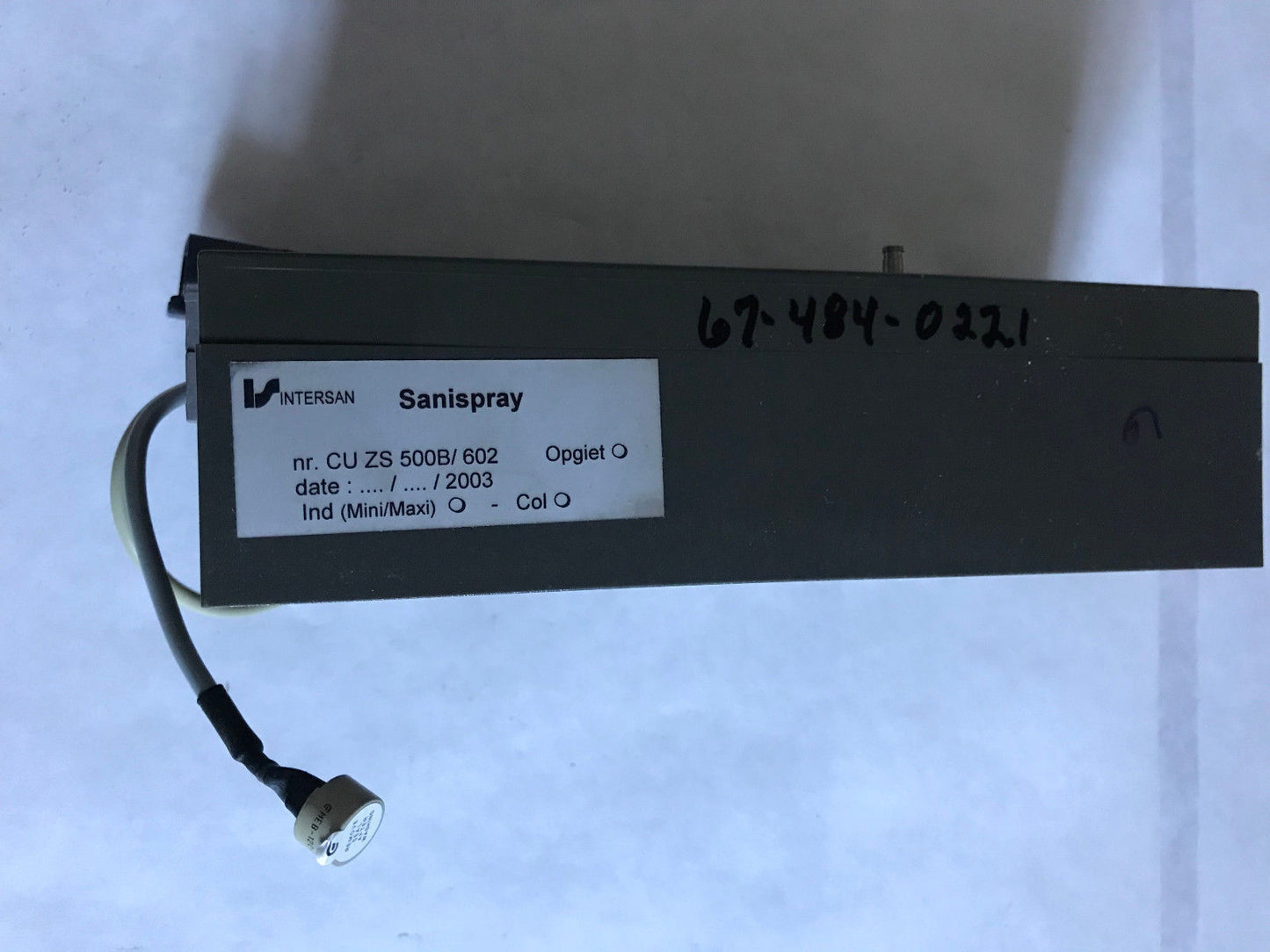 Is Cu Zs 500B/602 Switch Intersan P3173 Cu Sanispray Standard Central Unit,Sa