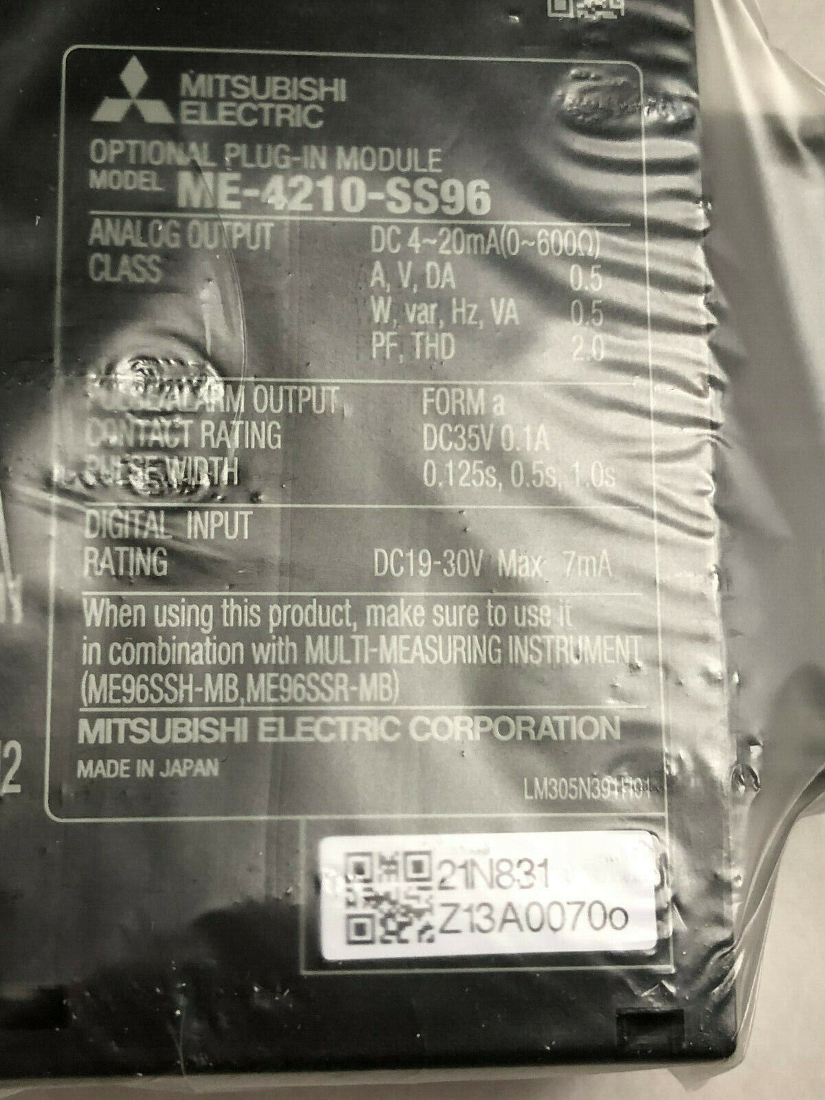 New Mitsubishi Me-4210-Ss96 Optional Plug-In Module Controller,Tk