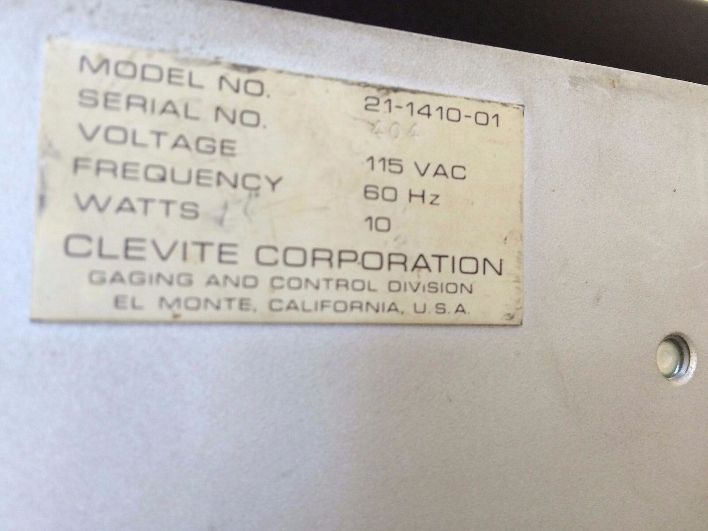 Clevite 21-1410-01,Surfanalyzer 150 Surface Tester,115Vac,10W Gould 150,Az
