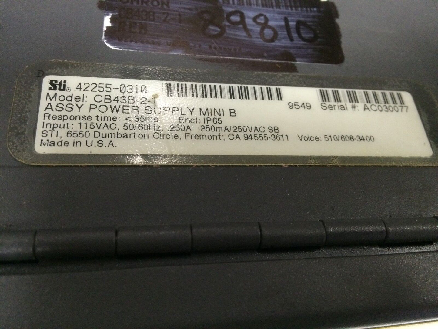 Sti 42255-0310 Power Supply,Sti Cb43b-2-1 , Ck