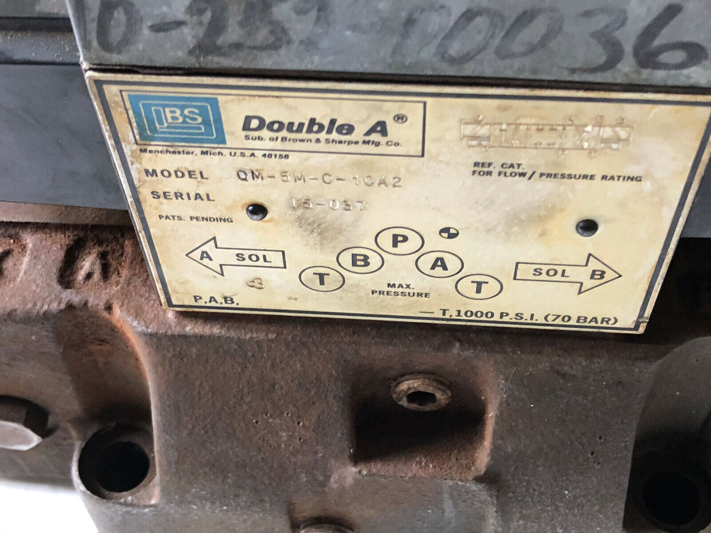 Lbs Double A Qm-5M-C-10A2,Bs Qm-06-T0-1062 Hydraulic Directional Valve,70 Bar,Hk