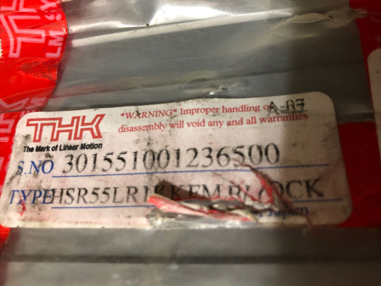 New Thk Hsr55lr1kkem,Thk Hsr55 Linear Rail Bearing Block,Bq