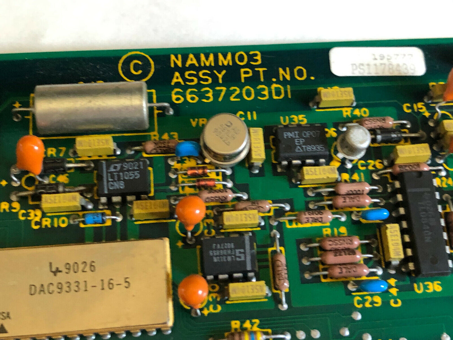 Bailey Namm03 Master Module Analog Master Net 90,6637203D1,663703Di,P0915gc,Sg