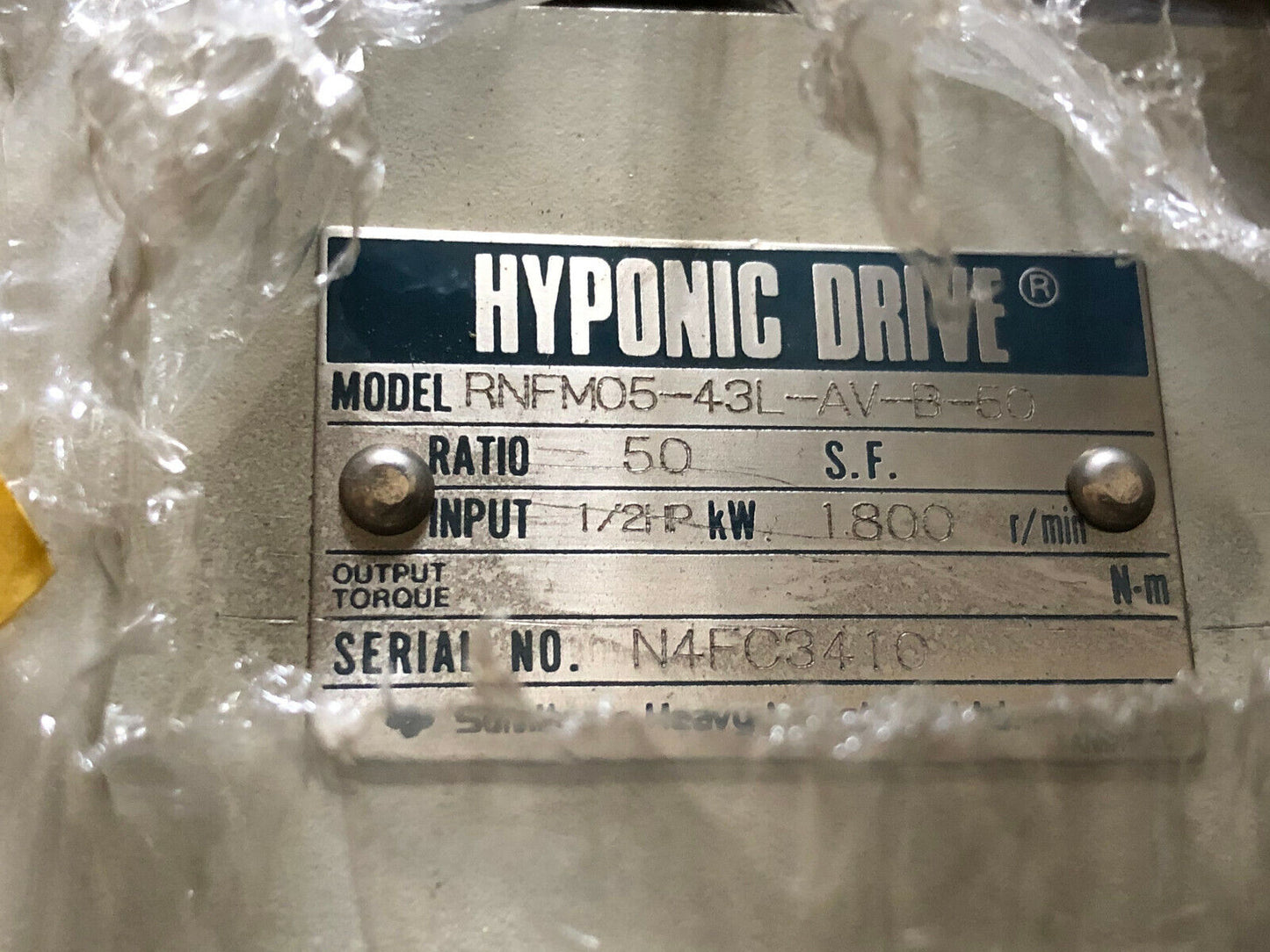 New Sumitomo Rnfm05-43L-Av-B-50 Ac Gear Motor,Induction Motor Tc-Fv/Fb-1B,1/2,Db