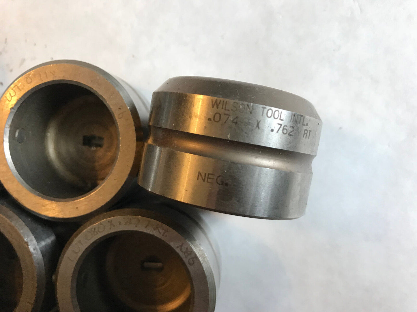 Lot 3 Sets Wilson Thin Rectangle Punches & Dies Wt .062X.750,.080X.18,.076,Ad