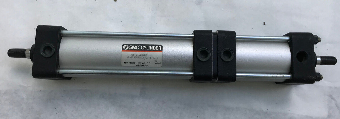 New Smc Nca1b250-0600+0175-Xc10 Smc 250 Psi Max Dual Stroke Air Cylinder ,Tg