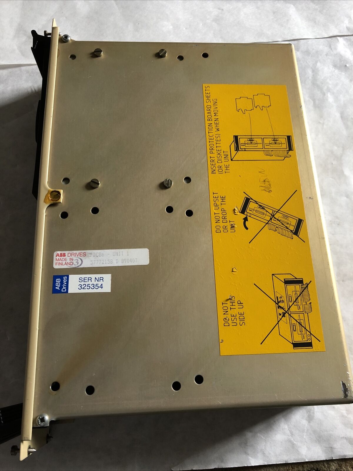 Abb Fdc86-Unit-1,57772158 D 890407 Disk Drive Fdc86-Unit-1 57772158,Ea