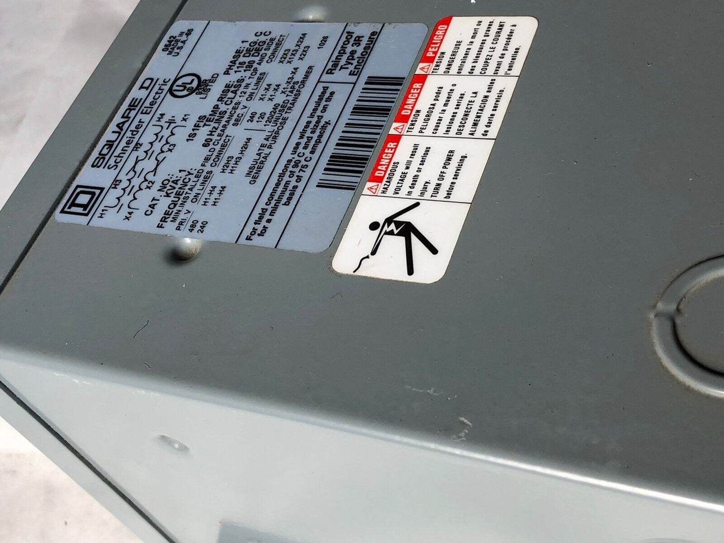 Square D 1S1fis Schneider Transformer Dry 1Kva 240X480v-120/240V 1Ph,Av