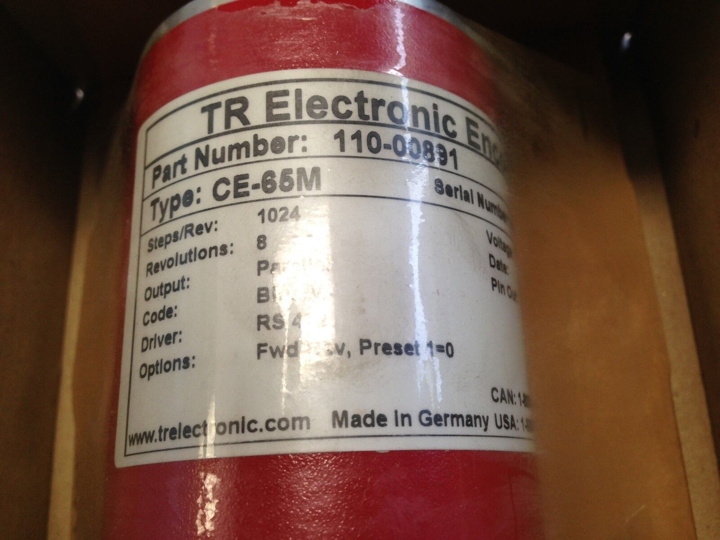 New Tr Electronic 110-00891 Encoder, 11-27 Vdc ,Ce-65M,Bk