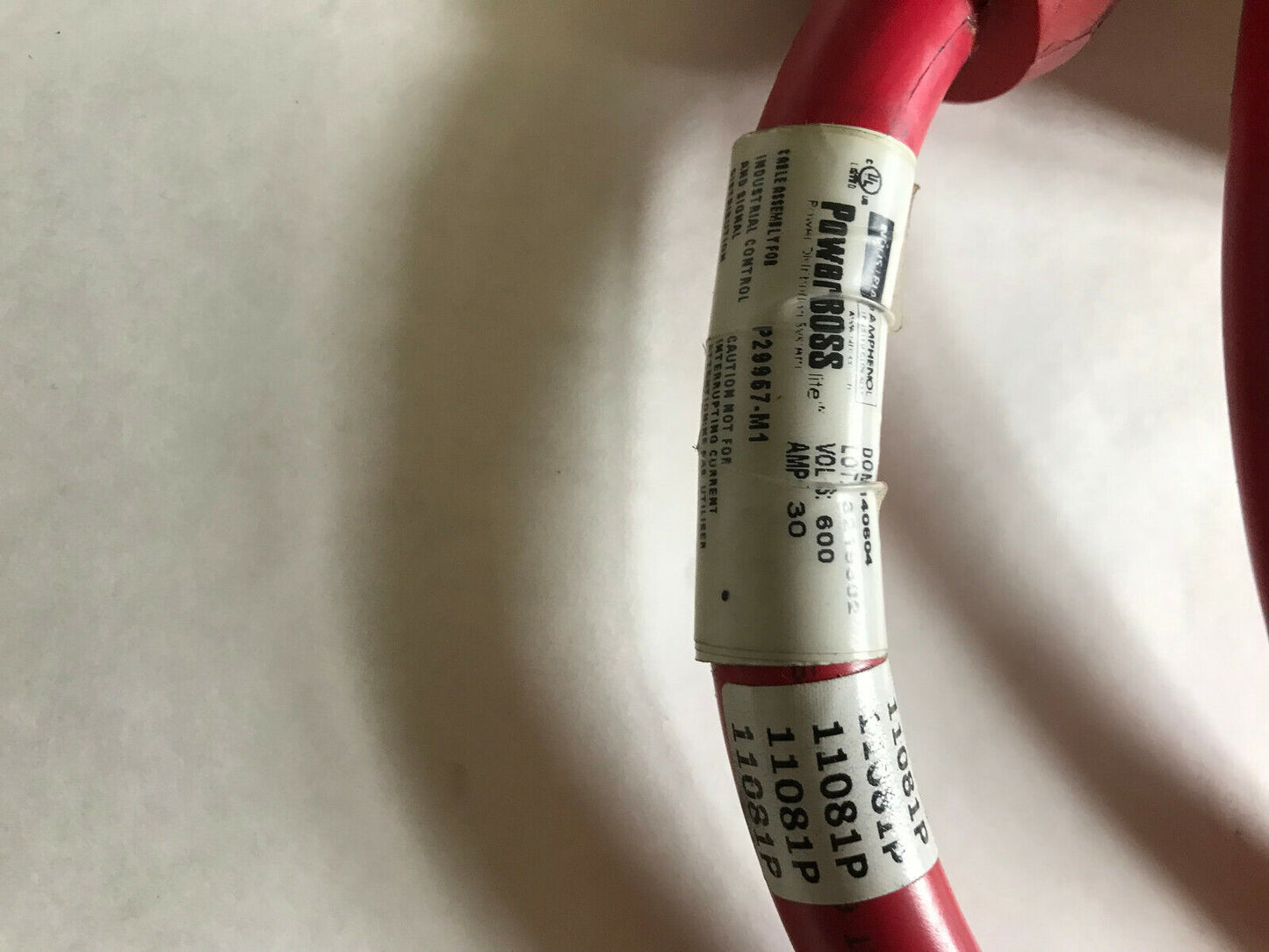 Amphenol Sine Systems P29858,Rp-24 Ckt31,P29859-M1.5 Cable Plus Off Switch,Sn