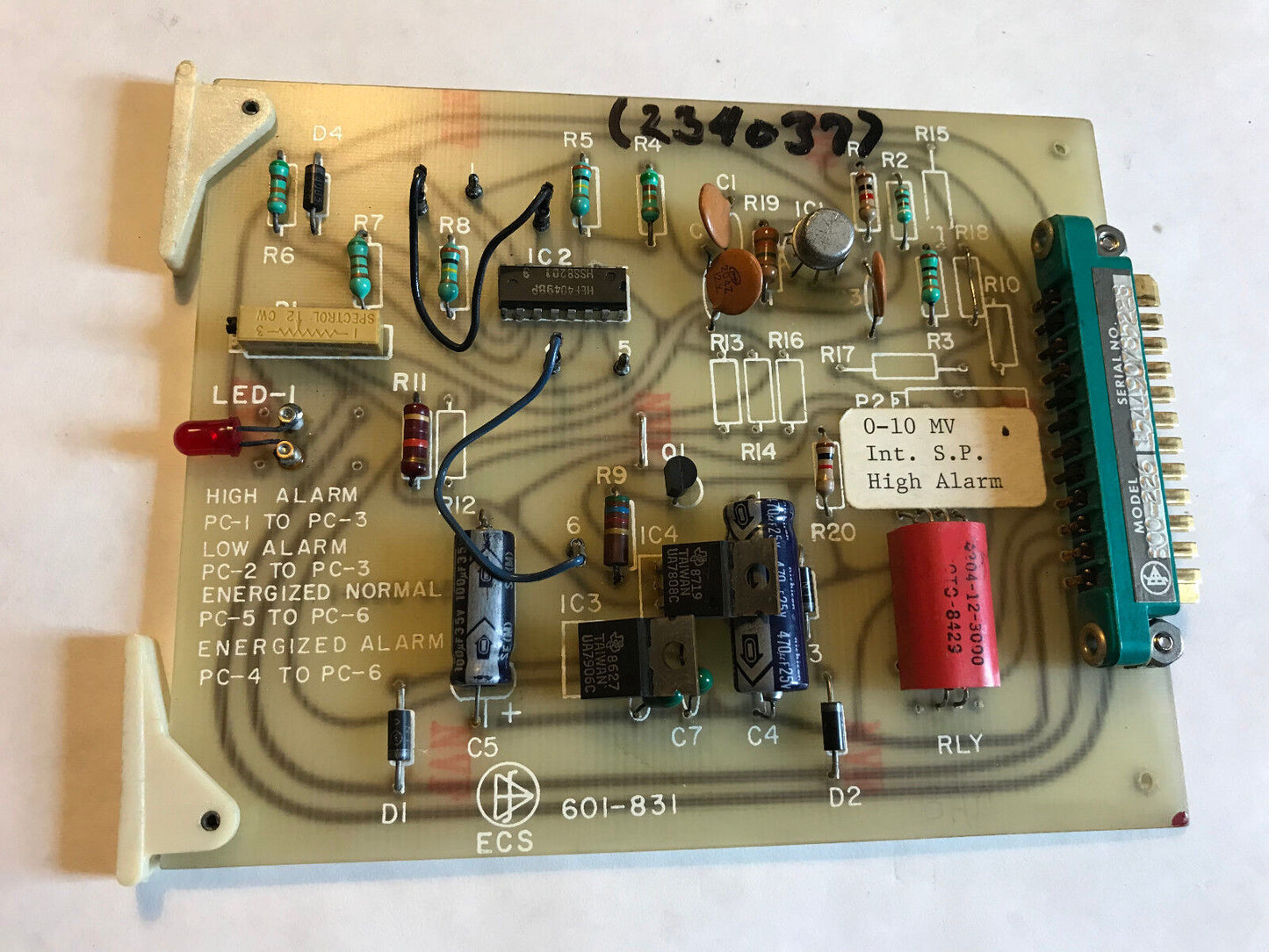 Ecs 800-226,601-831,High Alarm 800-226 Pc High-Low Alarm Card Pcb,Ad