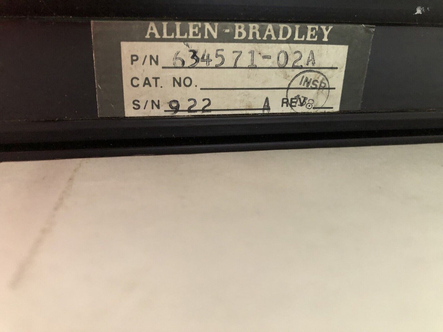 Allen-Bradley 634571-02A 115V Ac Plc Control, Power Supply,Ek