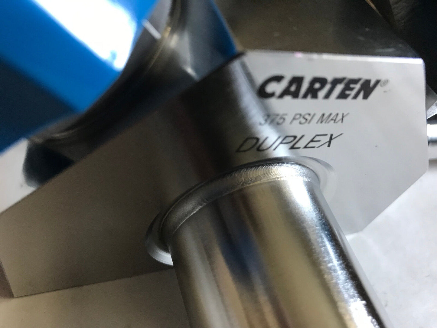Carten 501117-01-Blu Cross-Duplex V60016 Diaphragm Valve 448784,375 Duplex,Sr