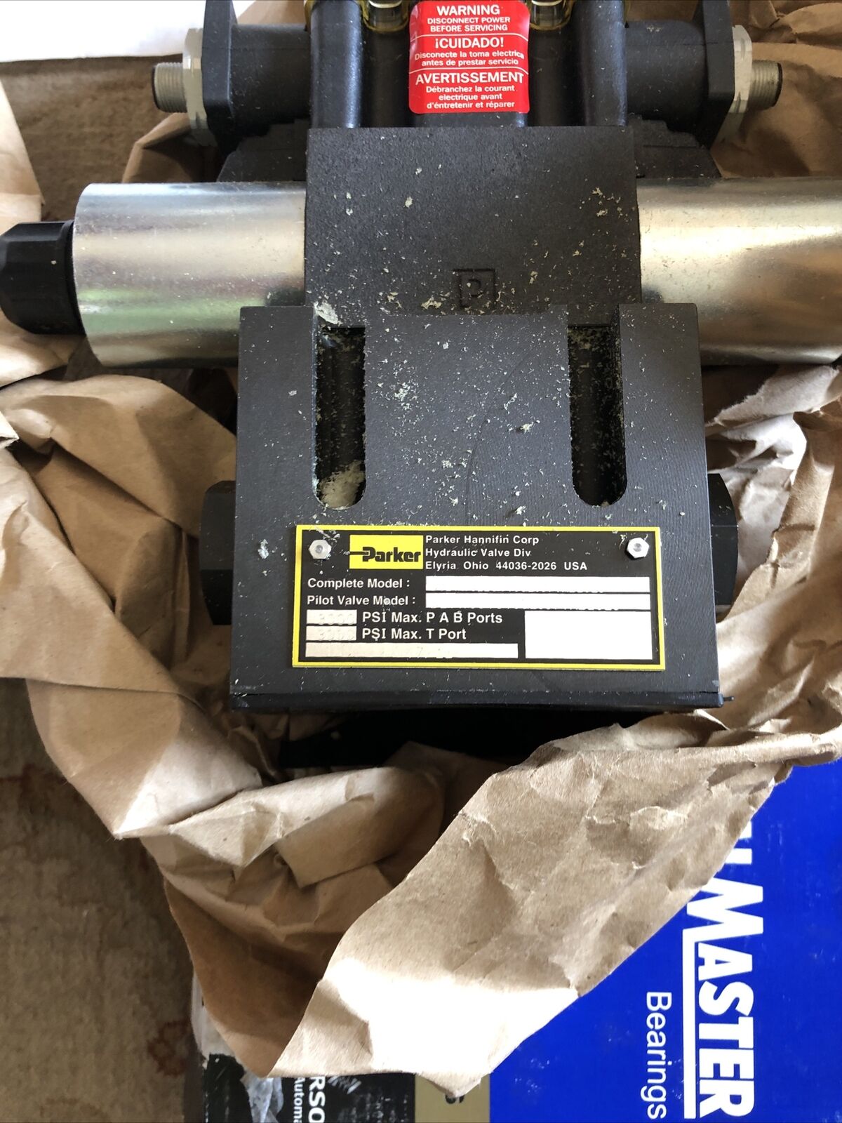 Parker D1vw004cvjgl J37yxb1029 Hydraulic Directional Control Valve,D31vw011c4,Br