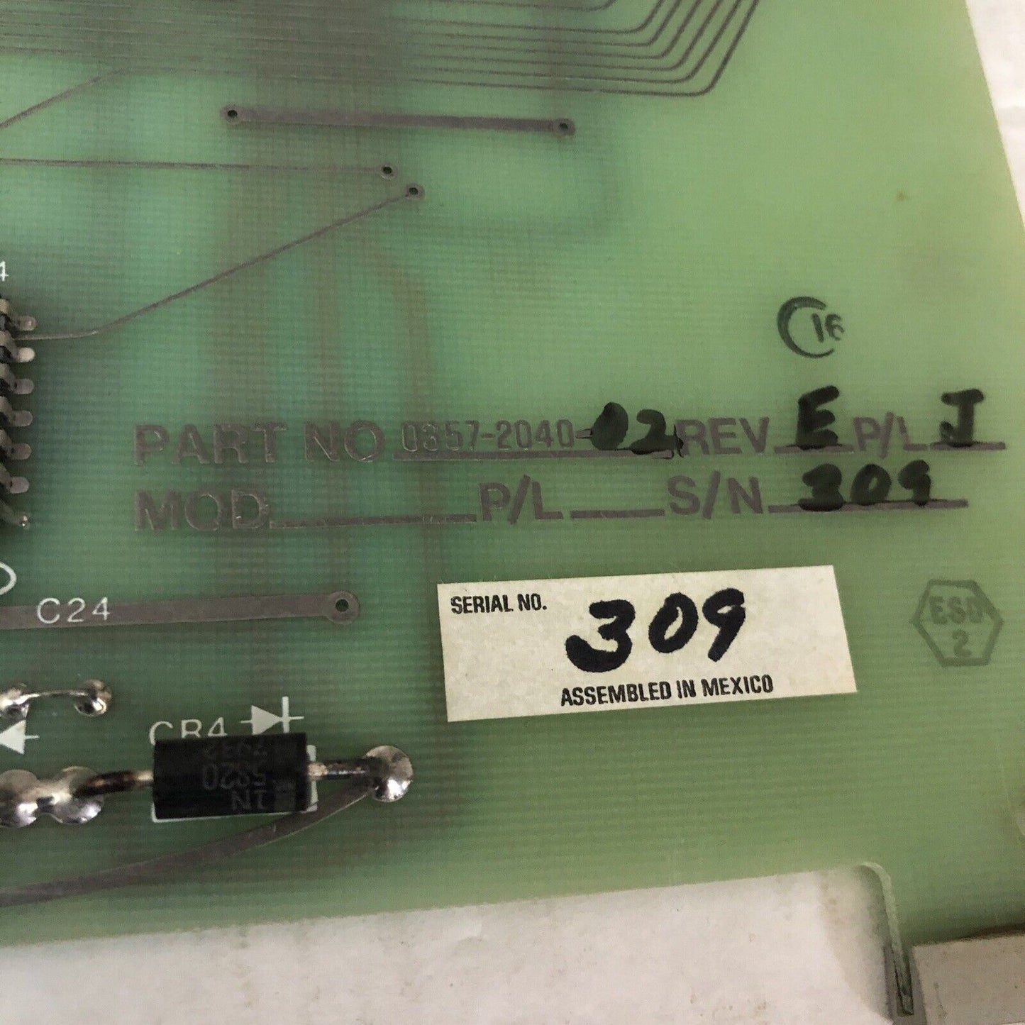 Lem 0357-2040-02 Rev E,Cpu Pca Pc Logic Board 0357-2040-02,03572040-02,Cy