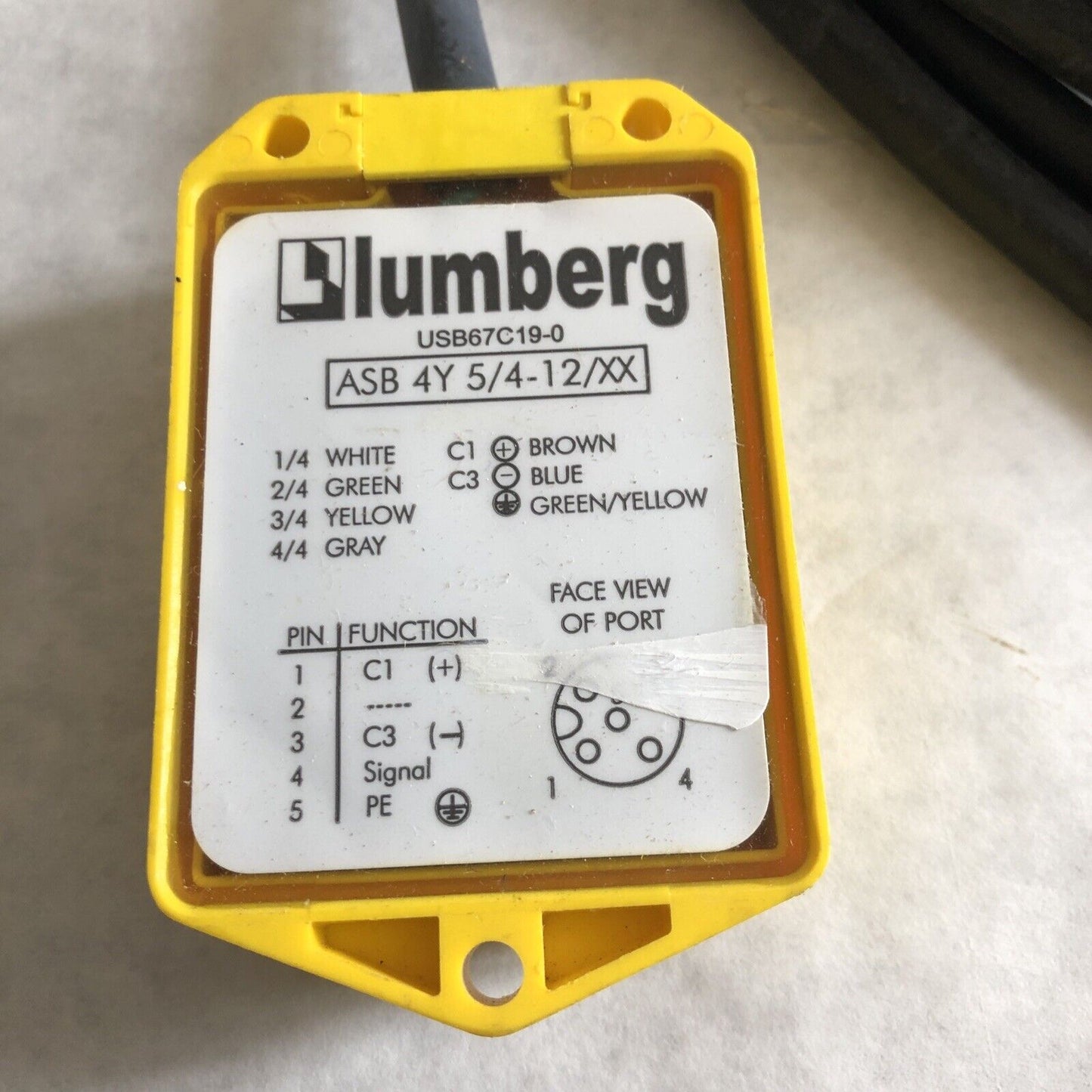 New Lumberg Asb 4Y 5/4-12Xx,Lumberg Asb4y5/4-12/5M,4 Port 5 Pin 6Meter,Eb