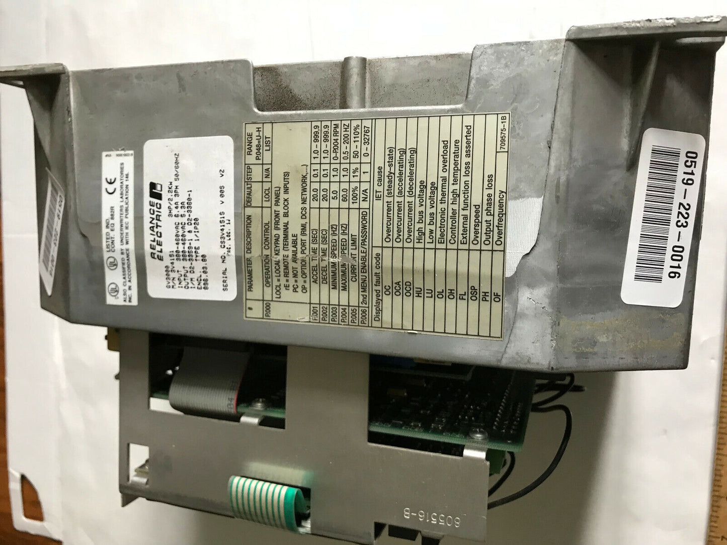 Reliance Electric 3V4151 Gv3000/Se Drive 3Hp 380/460V,Gv3000 3Hp/2.2Kw,Tf