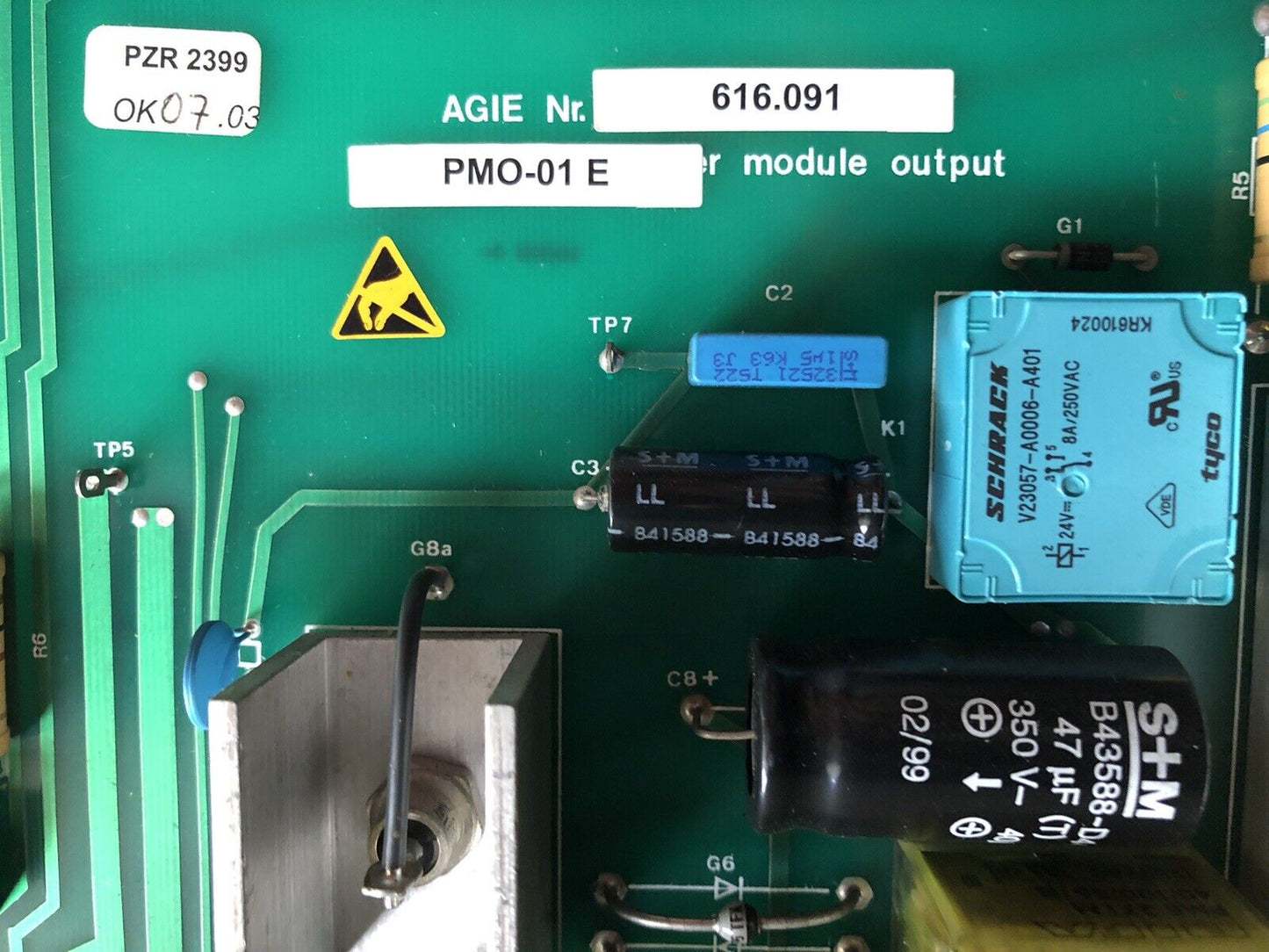 Agie 616.091 Pcb Board Pmo-01 E ,616091 Power Module Output,Pzr2399,To