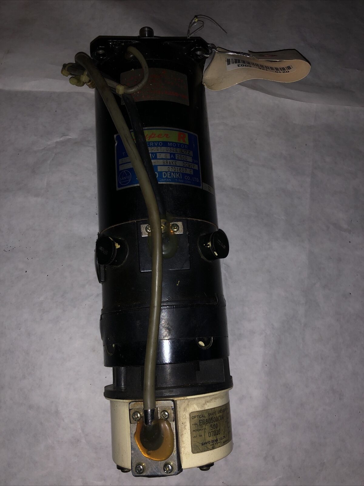 Sanyo Denki R850bt-032E L7z Dc Servo Motor,E680500c04 Encoder,R8g0bt,R850bt,Bh