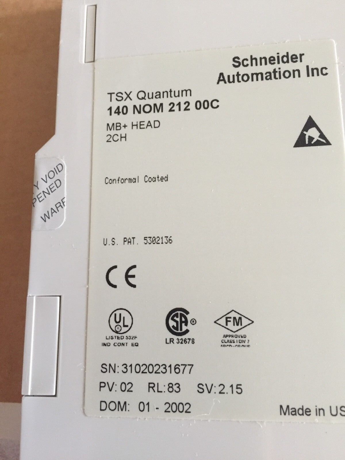 New Schneider 140 Nom 212 00C Modbus Plus Modicon Interface 2Pt Modnet,Fb