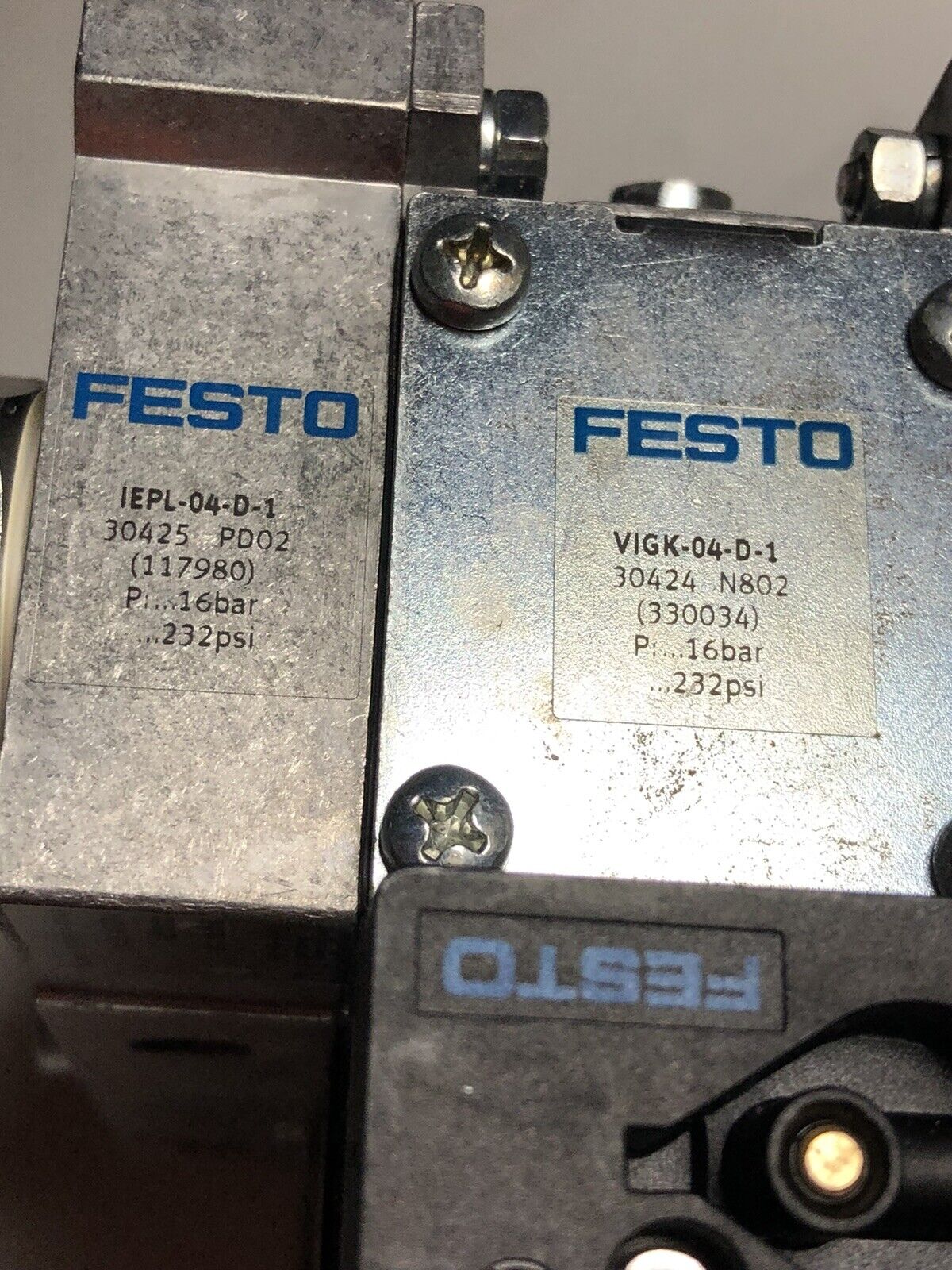 Festo Solenoid Valve Assembly Vimp-04-D-1 Muhx2-Zp-D-1-24G Iepr-04-D-1 ,Ev