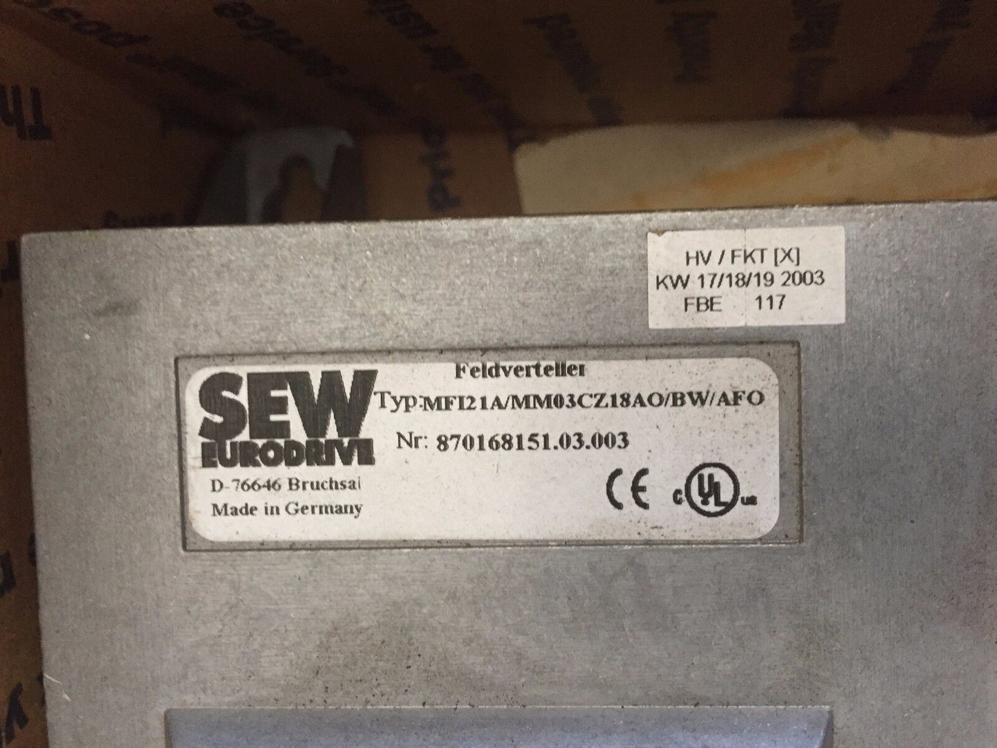 Sew-Eurodrive Mfi21a/Mm03cz18ao/Bw/Afo Movimot Drive,Bj