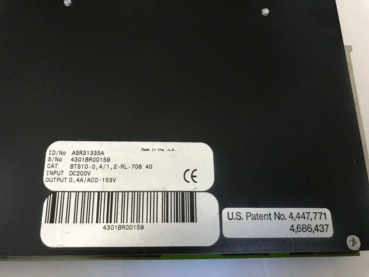 Baldor Bts10-0,4/1,2-Rl-708 40,Asr31335a,Asr15583b-C Baldor Bts 10 Baldor Asr,So