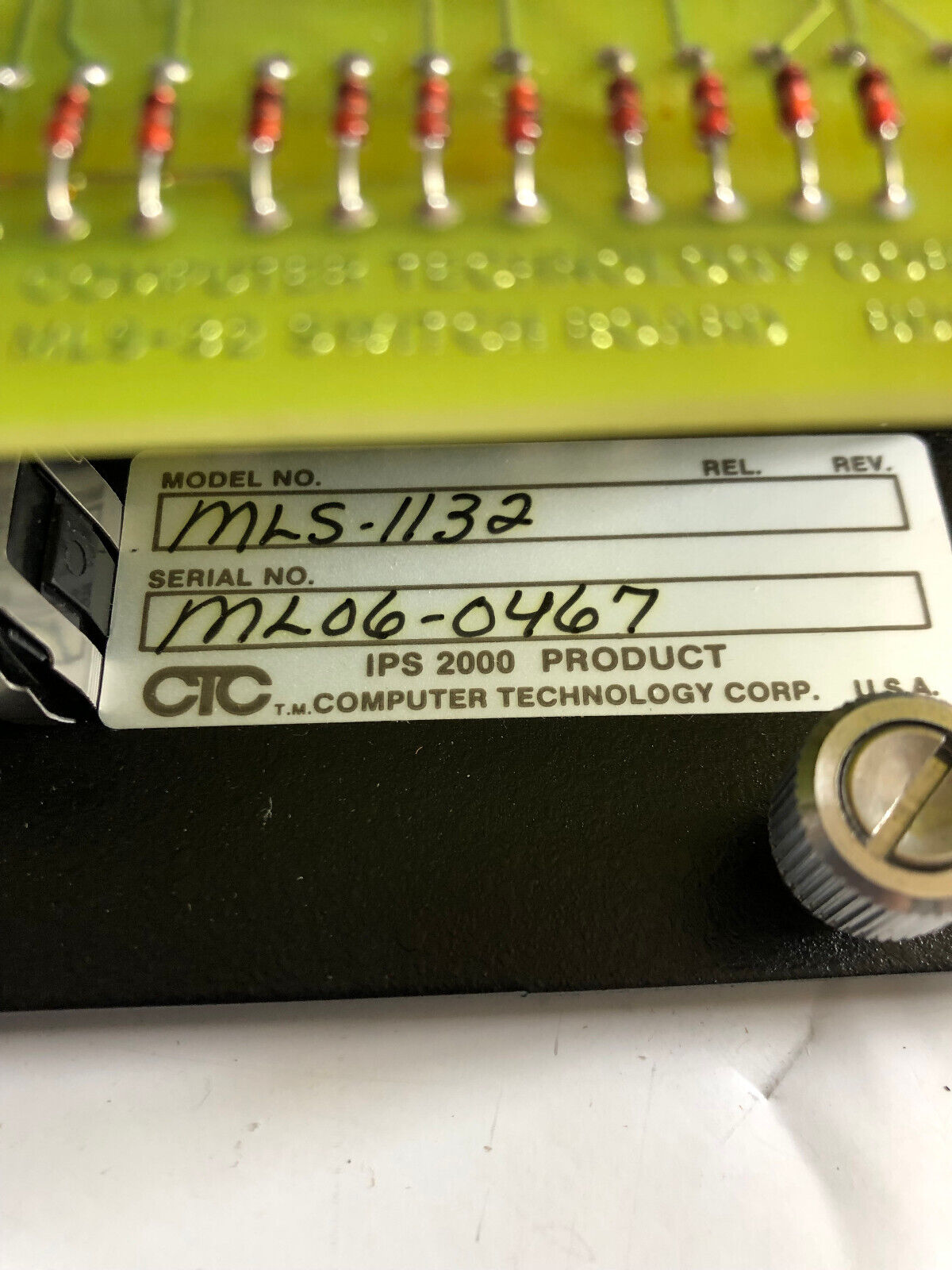 New Ctc Mls-1132 Lighted Pushbutton Module Ips 2000,Mls Logic Bd0059-0203,De
