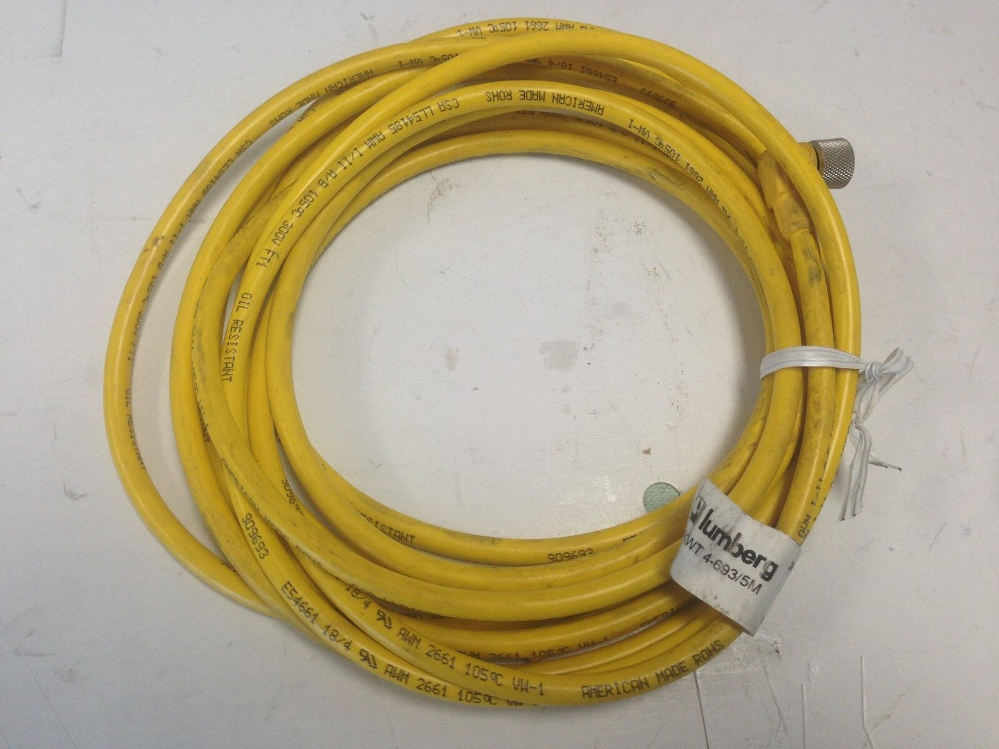New Old Lumberg Rkwt 4-693/5M Cable Assembly, Cordset,Di