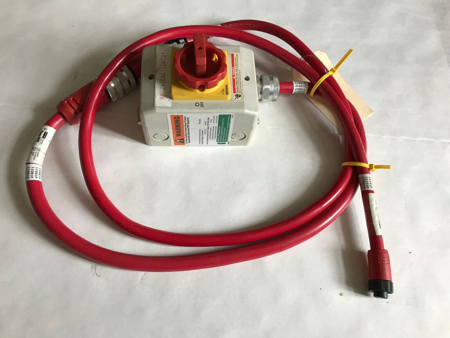Amphenol Sine Systems P29858,Rp-24 Ckt31,P29859-M1.5 Cable Plus Off Switch,Sn