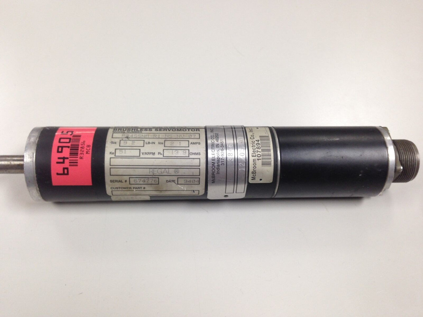 Pacific Scientific R24ssna-R1-Ns-Nv-07 Regal Dc Servo Motor,51 V/Krpm,Eh