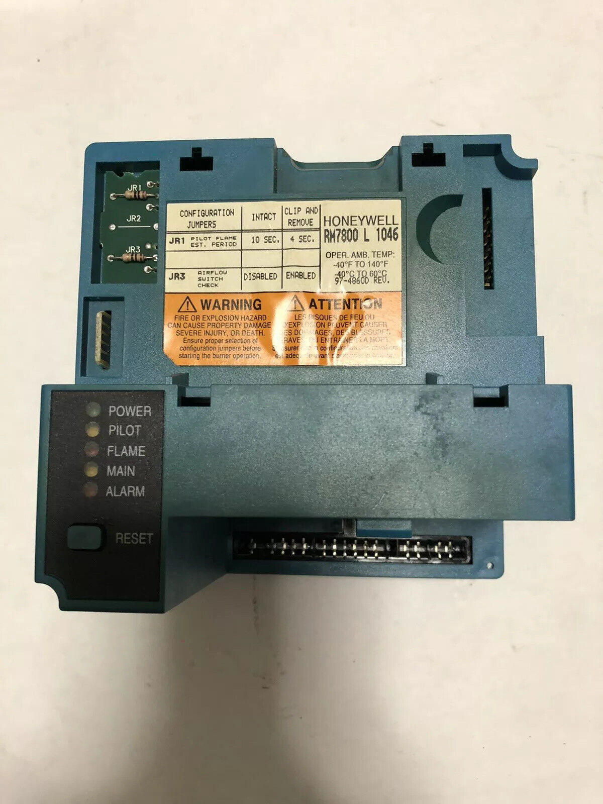 Honeywell Rm7800l1046 Burner Control Rm7800 L 1046,En