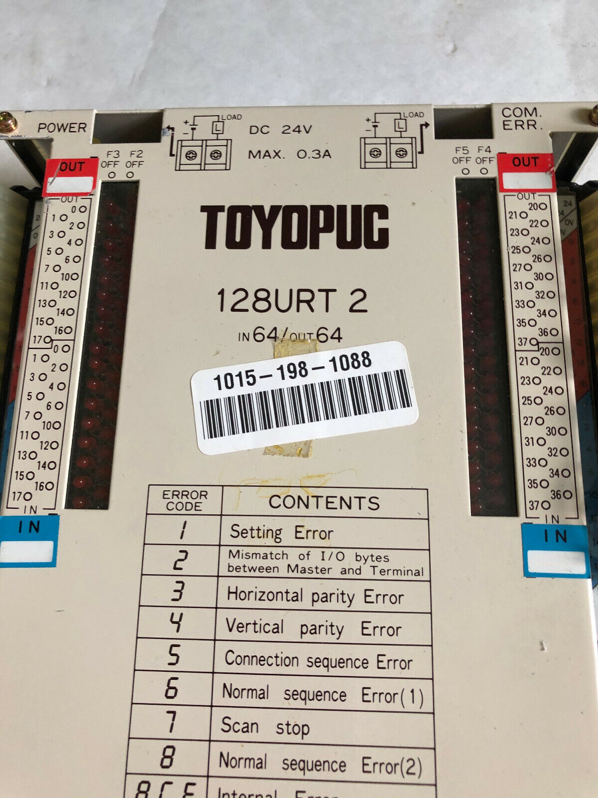 Toyoda Machine Txu-2700 Toyopuc 128Urt 2 Programming Module,Ax