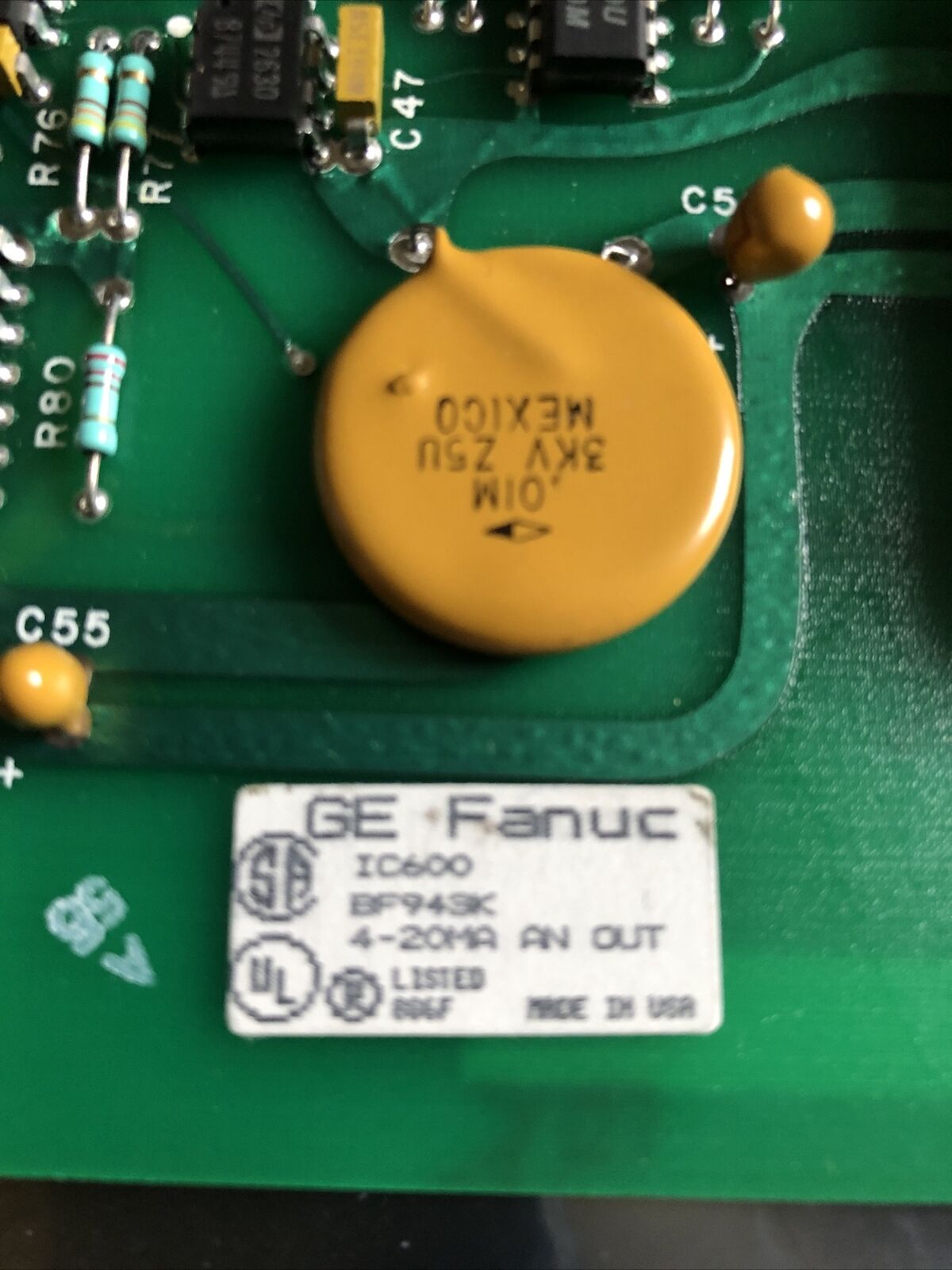 New Fanuc Ic600 Bf943k,44A717106-011 Output Card Analog 4Point 4-20Ma,Bg,Ba
