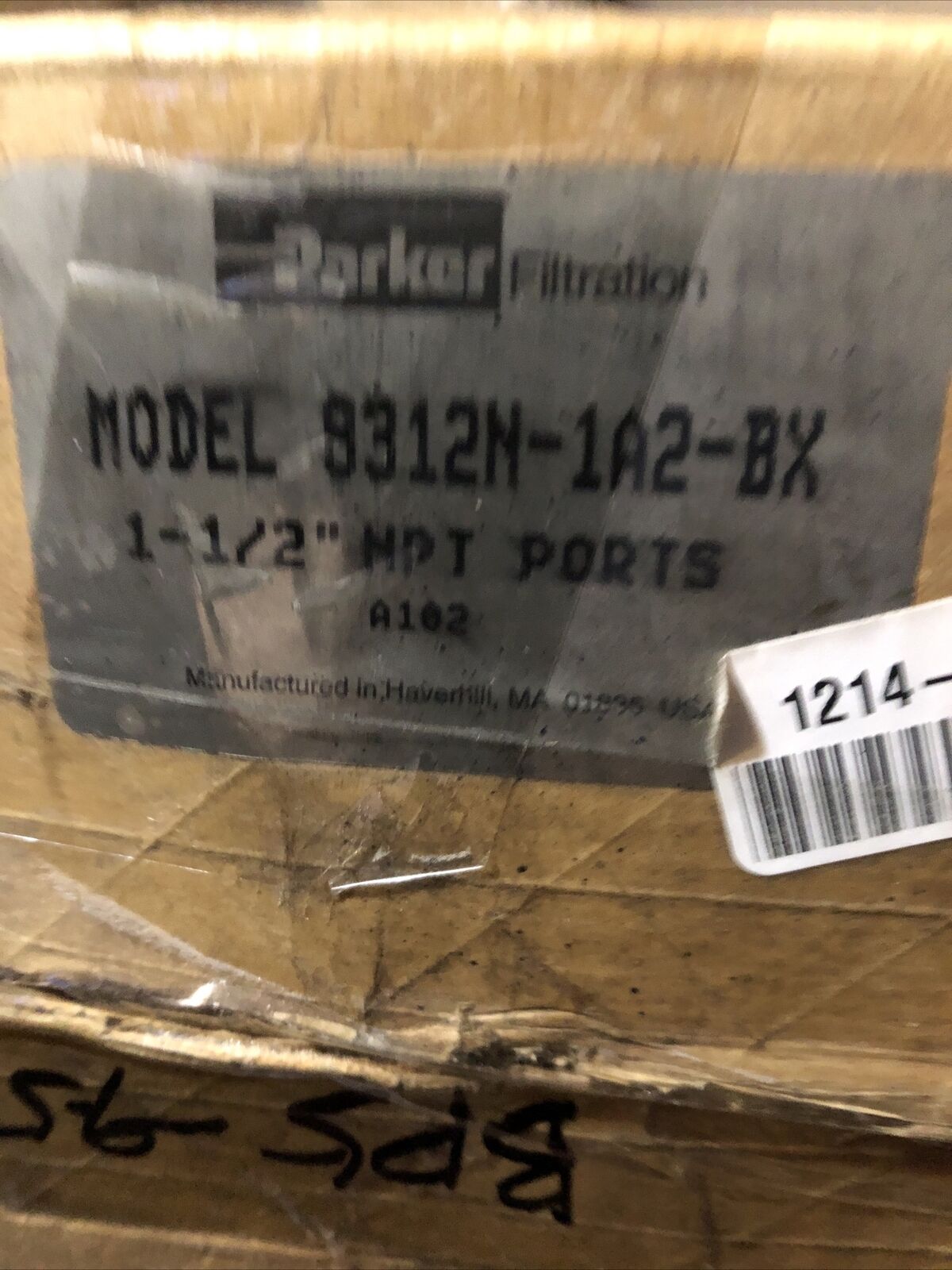 New1 1/2" Npt Parker 8312N-1A2-Bx Pneumatic Air/Gas Inline Filter,4/200-35-Bx,Bp
