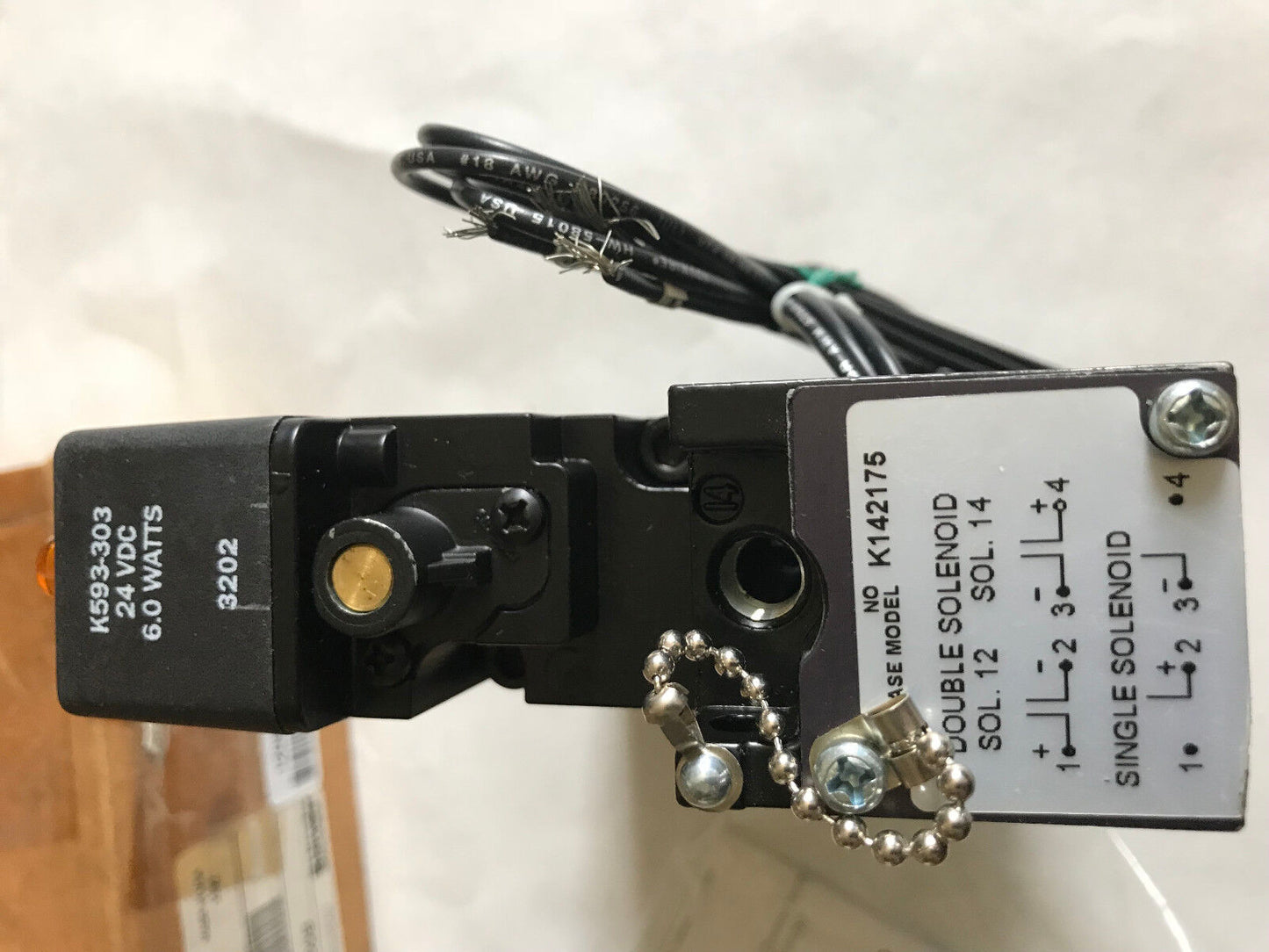 Parker Al11323bgn4900b Pneumatic Solenoid Valve K593-303 24Vdc,K142175,Sa