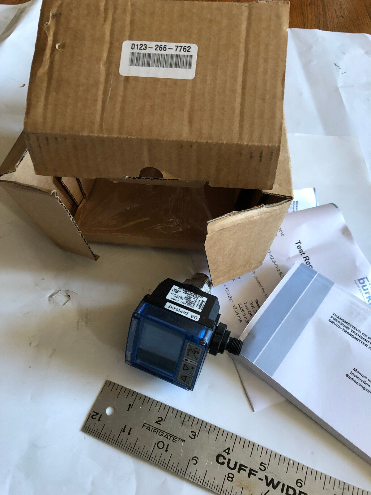 New Burkert 00444503 Pressure Transmitter. 4-20Ma Ceramic 0-10Bar,Ct