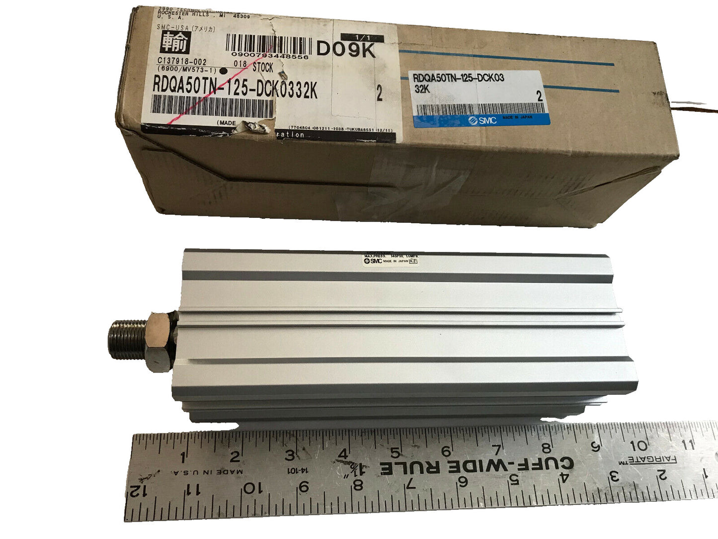 New Smc Rdqa50tn-125-Dck0332k, Pneumatic Cylinder,Sn