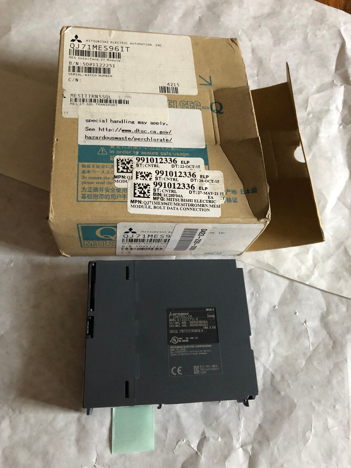 New Mitsubishi Q12dccpu-V C Controller,Qj71mes96it,Q12dccpu V,Sj