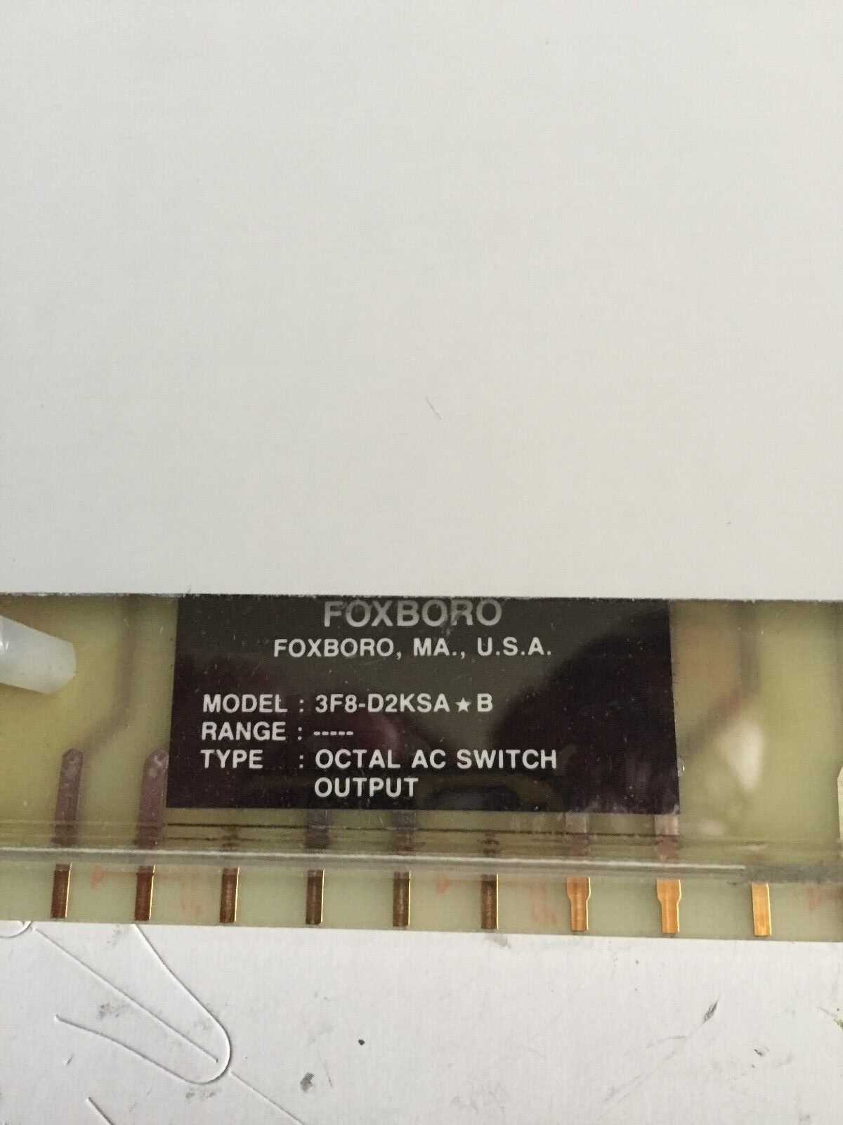 Foxboro 3F8-D2ksa Octal Ac Switch,3F8-D2ksa*B,T71x71,A2049gr H,3F8-D2ksa*8,Ag