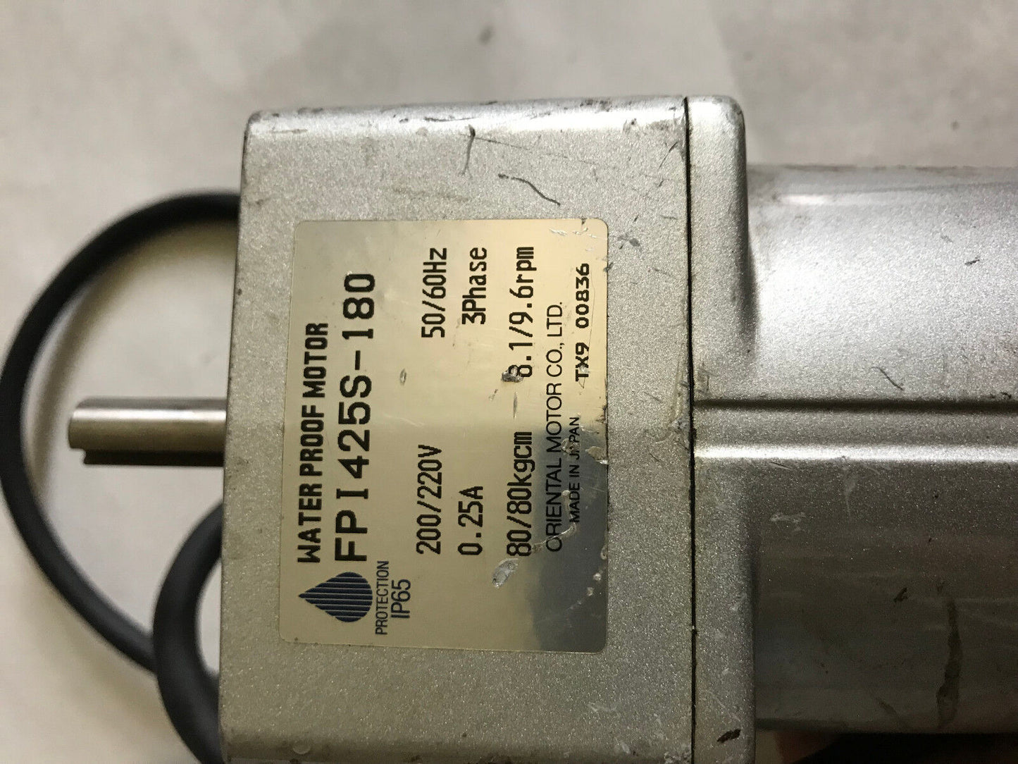 Oriental Motor Fpi425s-180 Water Proof Motor Fpi425s 180,200/220V,0.25A,Ep