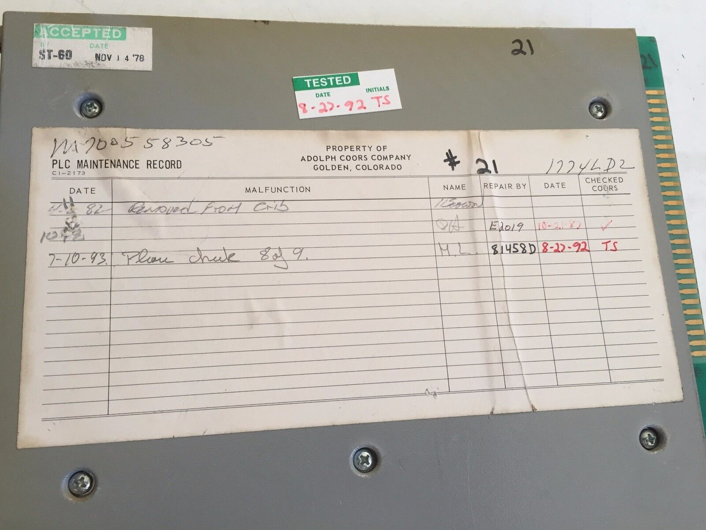 Allen Bradley 1774-Ld2,Arithmetic Module,Eq