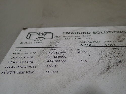 Emabond Solutions R2001 Controller, Input: 190-264V, Phase: Single,Cq