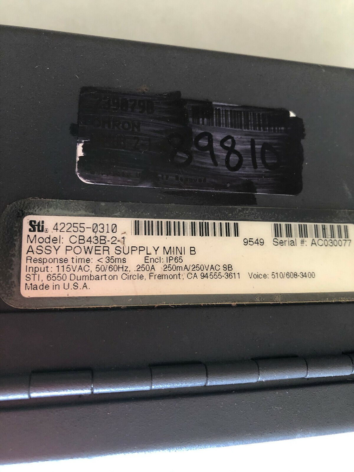 Sti 42255-0310 Power Supply,Sti Cb43b-2-1 , Ck