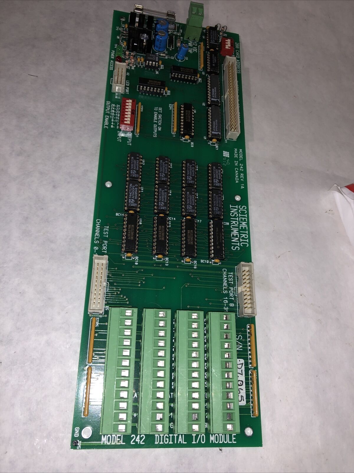 Sciemetric Multiplexer Analog Interface 242 Rev1a Digital I/O Module,Fg