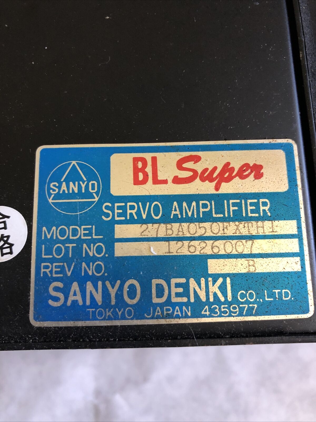 Sanyo Denki 27Ba050fxth1, Bl-Super Servo Amplifier,27Bao5ofxth1,Bb